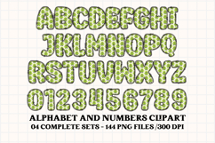 Cute Kids Monster Alphabet &amp; Numbers doodle PNG Clipart Product Image 5