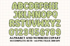 Cute Kids Monster Alphabet & Numbers doodle PNG Clipart Product Image 5