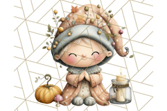 Fall Gnome Clipart PNG Cute Thanksgiving Gnomes Product Image 3