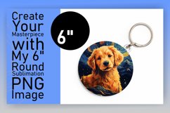 Abstract Dog Round Design for PNG Sublimation Product Image 1