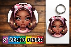 Bright Round Ornaments Sublimation, Love Girl Product Image 1