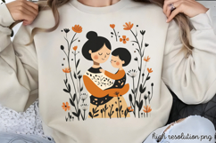 Mothers Day Folk Art Sublimation PNG Product Image 1
