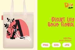 Desert Lily Boho Floral Monogram Product Image 1