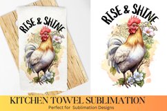 Rise &amp; Shine, Farmhouse Kitchen Towel, Kitchen Towel Product Image 1