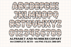 Halloween Alphabet png clipart, halloween letters doodle Product Image 5
