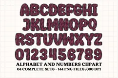Neon Glitter Alphabet png clipart,neon glitter letter doodle Product Image 5