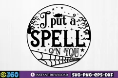 I put a spell on you SVG, Halloween Door Sign SVG Product Image 1