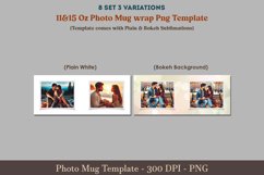 Photo mug png, Photo Mug wrap Template Bundle, 11 15 oz Mug wrap with photo cut png, Cricut mug template, Mug sublimation Png Bundle