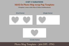 Photo mug png, Photo Mug wrap Template Bundle, 11 15 oz Mug wrap with photo cut png, Cricut mug template, Mug sublimation Png Bundle