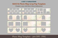 Photo mug png, Photo Mug wrap Template Bundle, 11 15 oz Mug wrap with photo cut png, Cricut mug template, Mug sublimation Png Bundle