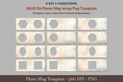 Photo mug png, Photo Mug wrap Template Bundle, 11 15 oz Mug wrap with photo cut png, Cricut mug template, Mug sublimation Png Bundle