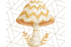 Dreamy Patterned Mushroom Clipart PNG, Forest Elements Png Product Image 3