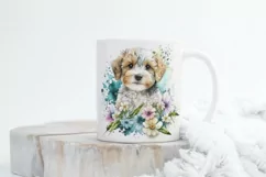 5 Cute Puppy Portrait, Dog Watercolor Drawing, 5 Dogs Png Product Image 4