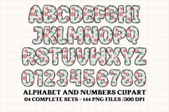 Christmas Alphabet png clipart, christmas letters doodle Product Image 5