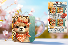 Trendy 15oz Mug Wrap Png Template , Cute Animals Product Image 1