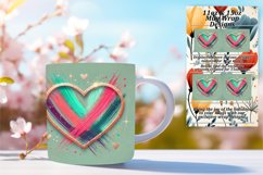 VIVID 15oz Mug Wrap PNG Template , Heart Product Image 1