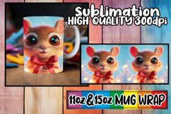 3D Winter Christmas Mug Wrap for 11oz 15oz Sublimation Product Image 1