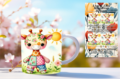 Graceful 11oz Mug Wrap Png Template , Animals Product Image 1