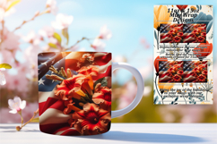 Sweet 15oz Mug Wrap Png Design , USA Flag Product Image 1