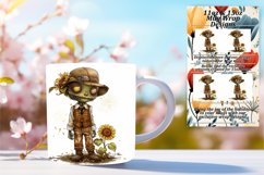 Halloween Scarecrow Mug Wrap for Autumn Sublimation Product Image 1