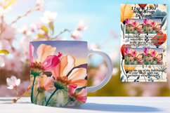 Customized 15oz Mug Wrap Png Design , Flowers Product Image 1