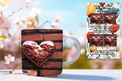 3D Heart Embrace Mug Wrap Design Product Image 1