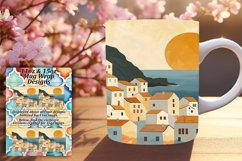 Modern Boho Mug Wrap Simple Landscape 11oz 15oz Product Image 1