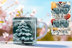 Stylish 15oz Mug Wrap Png Design , 3D Xmas Product Image 1