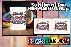Joyful nights sublimation mug wrap, Patriotic Product Image 1