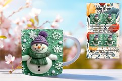 Snowman 3D Mug Wrap Winter Holiday Sublimation PNG Product Image 1