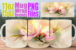 Enchanted mornings 11oz 15oz sublimation wrap, Flowers Product Image 1