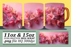 Springtime Flower Pattern Mug Wrap - 11oz 15oz Product Image 1