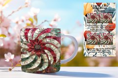 Sparkly Floral Mug Wrap Sublimation Design 11oz 15oz Product Image 1