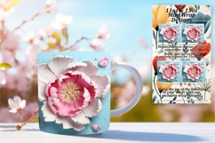 Spring Awakening: 3D Floral Wall Mug Product Image 1