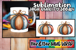 Vibrant joy 11oz 15oz sublimation wrap, Pumpkin Watercolor Product Image 1
