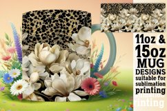 Leopard Bloom Mug Sublimation Wrap Product Image 1