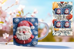 3D Santa Claus Mug Wrap for Holiday Sublimation 11oz 15oz Product Image 1