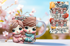 RADIANT PNG Mug Wrap Design 15oz , 3D Characters Product Image 1