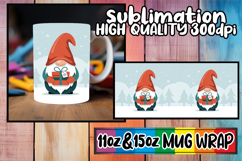 Pure joy sublimation mug wrap, Gnomes Product Image 1