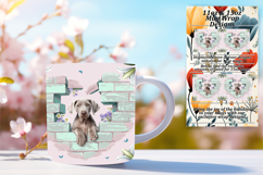 Glamorous 15oz Mug Wrap Png Template , Cute Dog Product Image 1