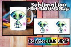 Galactic UFO Voyage 11oz Sublimation Mug Wrap Product Image 1