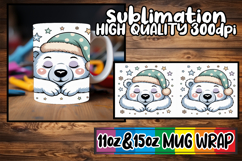 Vibrant colors 11oz 15oz sublimation wrap, Cute Christmas Product Image 1