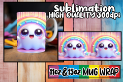 Bright horizons sublimation print wrap, 3D Cute Ghost Product Image 1