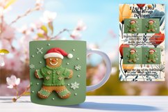 Festive 3D Gingerbread Man Wrap | Mug 11oz/15oz Sublimation Product Image 1