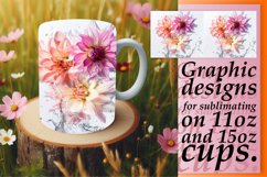 Blossom Drift: Sublimation Splash Mug Wrap 11oz 15oz Product Image 1
