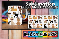 Vibrant escapes 11oz 15oz sublimation wrap, Funny Cat Product Image 1