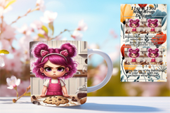 Artful 11oz Mug Wrap Png Template , Girl Grumpy Product Image 1