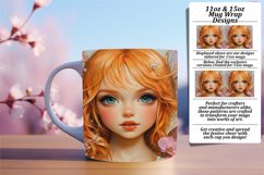 Stylish 11oz Mug Wrap Png Template , Fairy Product Image 1
