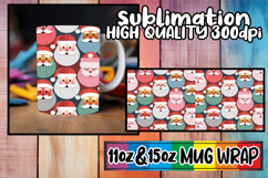 Radiant love 11oz 15oz sublimation wrap, Funny Santa Product Image 1
