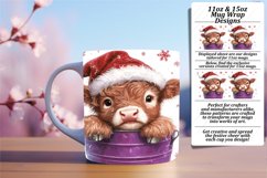 Serene 11oz Mug Wrap Png Design , Christmas Product Image 1